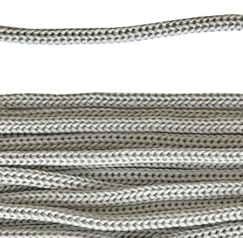 Шнур с наконечниками "крючок-прозрачный" для пакетов, Серый, №8, 4 мм, 100 шт